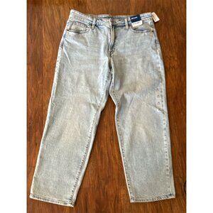 Old Navy OG Loose High Rise Light Blue Jeans Womens 16 Secret Smooth Pocket